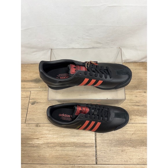 Adidas Samoa Originals Mens Size 13 Leather Sneakers Shoes Black Red - Picture 10 of 11